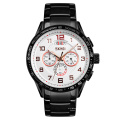 Skmei 9176 date stainless steel stopwatch men quartz movement watches